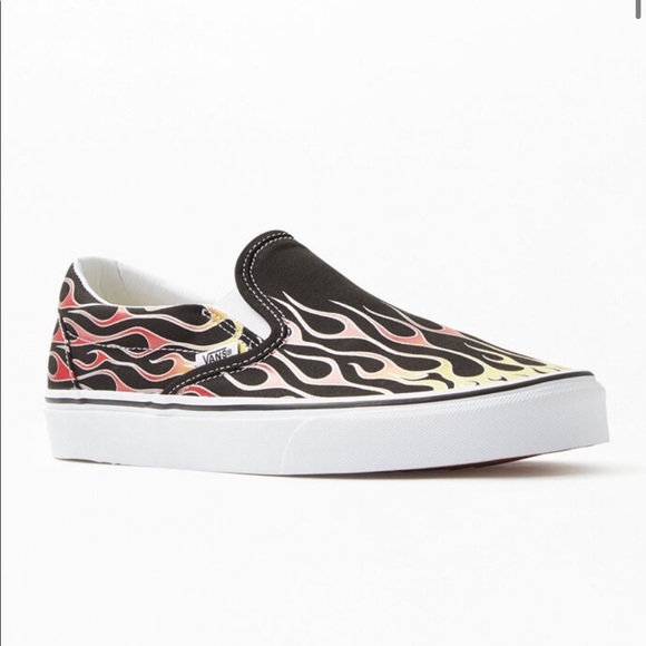 Vans Shoes - NWOT Vans Flames Mash Up Slip-On Shoes